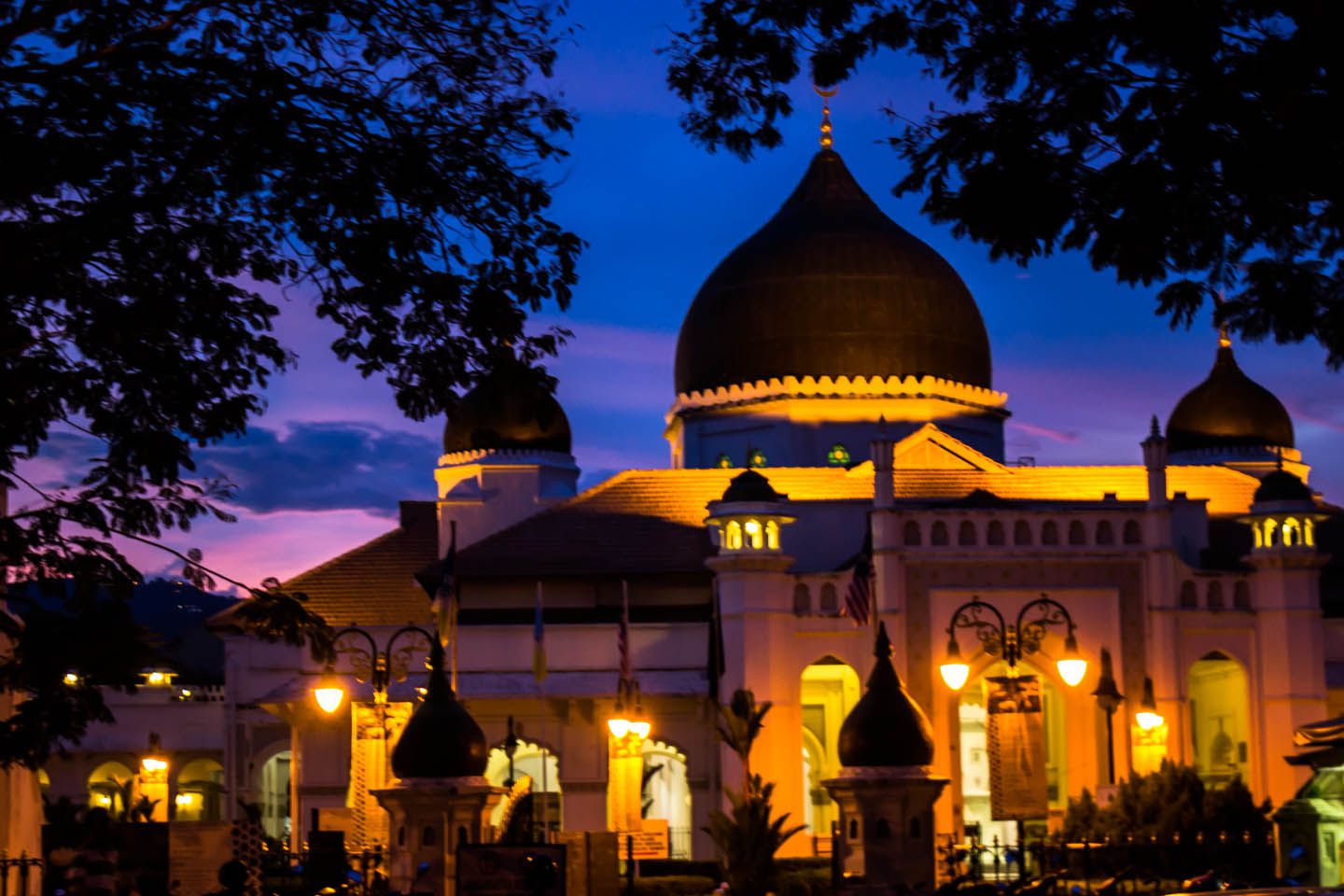 Masjid Kapitan Keling at night, George Town, Malaysia