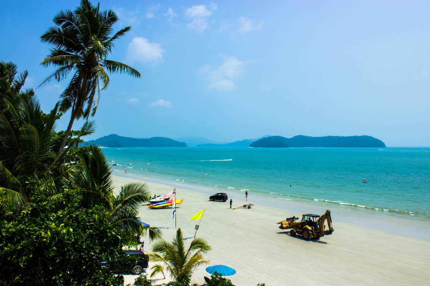 View of Cenang Beach from our balcony, Langkawi, Malaysia