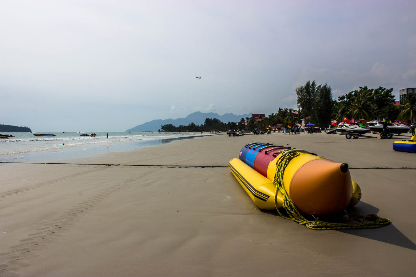 Banana boat on Cenang Beach, Langkawi, Malaysia