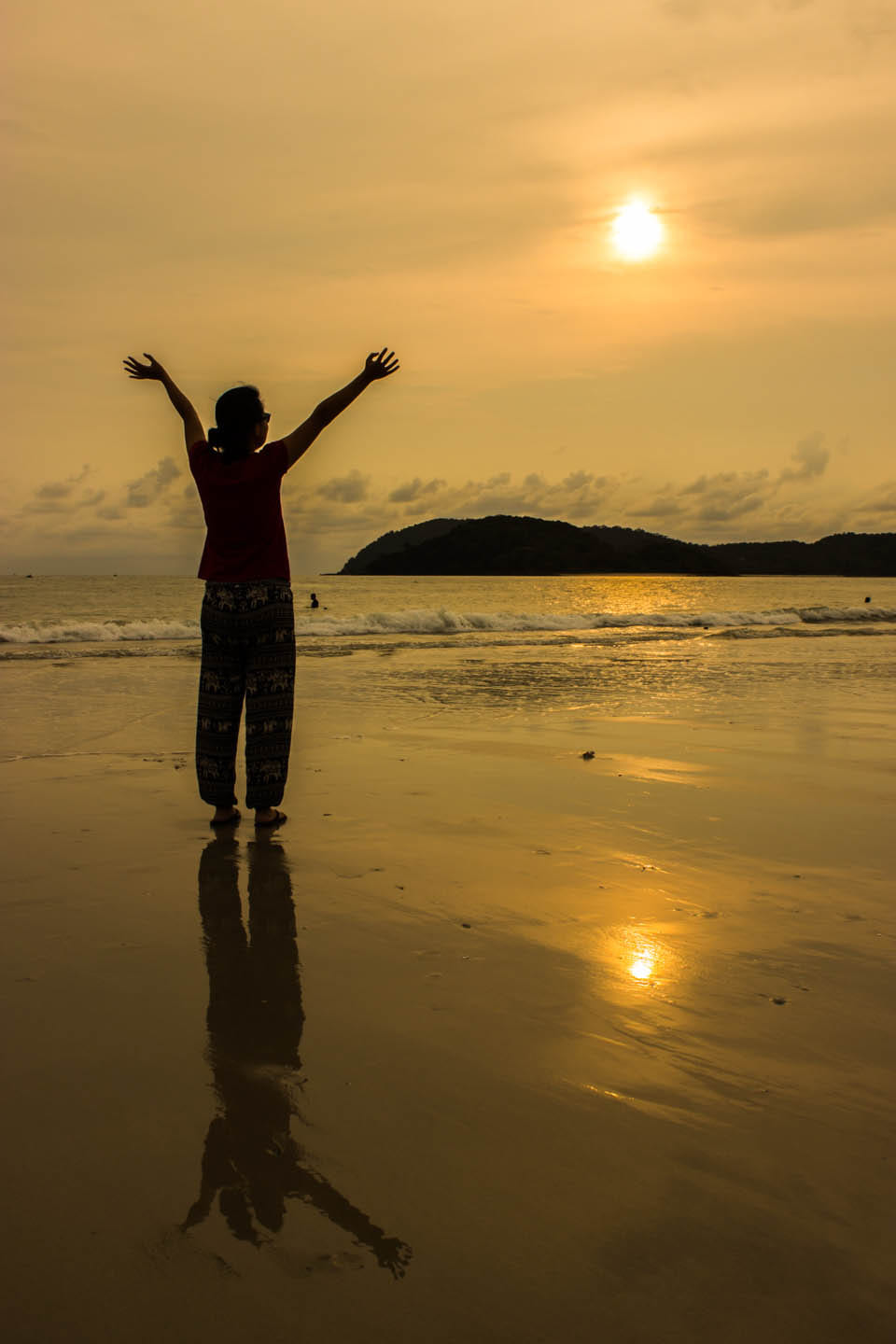 Julie on Cenang Beach, Langkawi, Malaysia