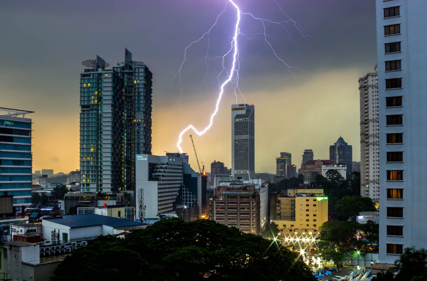 Lightning storm over Kuala Lumpur, Malaysia