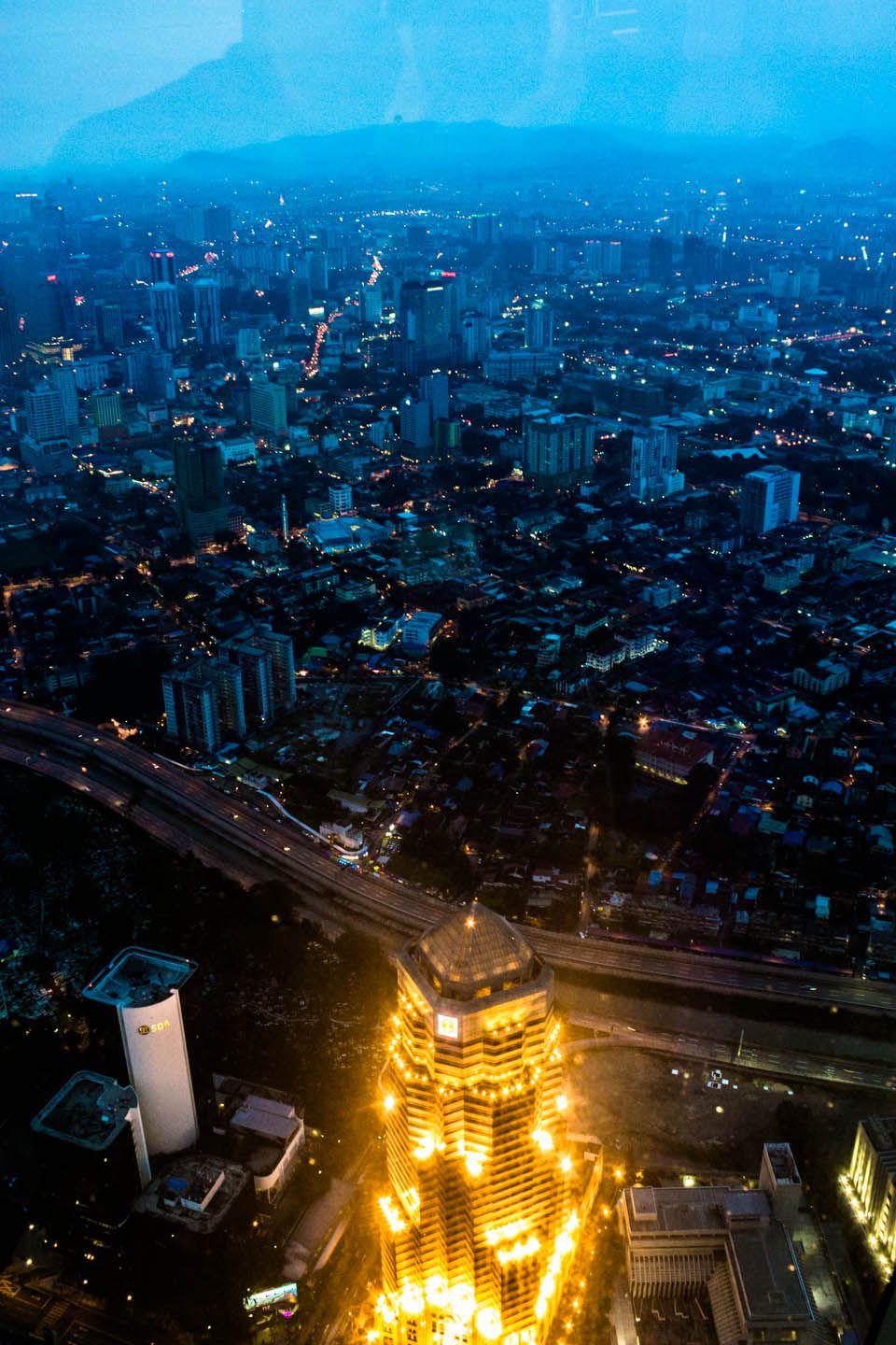 KL skyline view from the Petronas Twin Towers, Kuala Lumpur, Malaysia