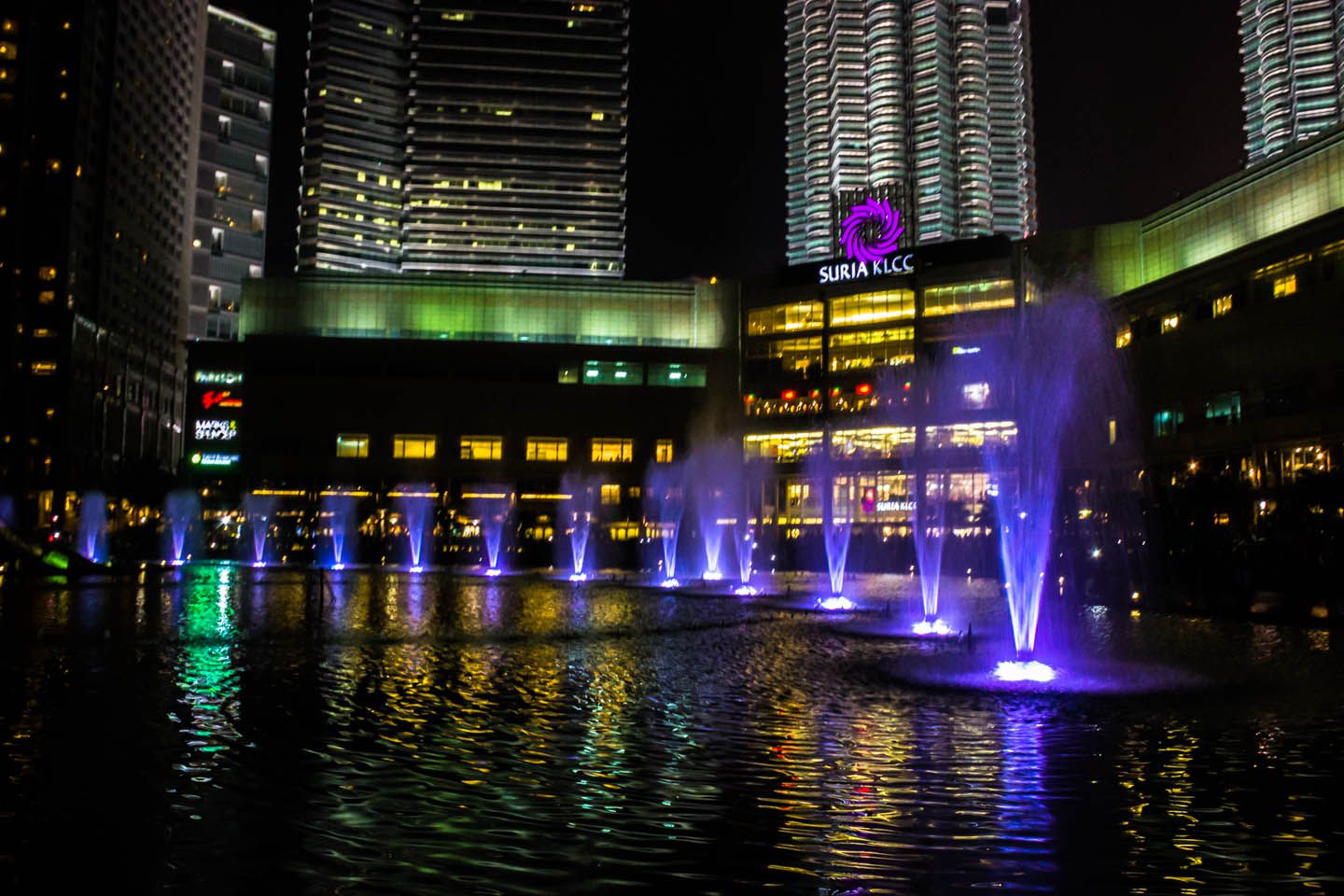 Water show at KLCC Park, Kuala Lumpur, Malaysia