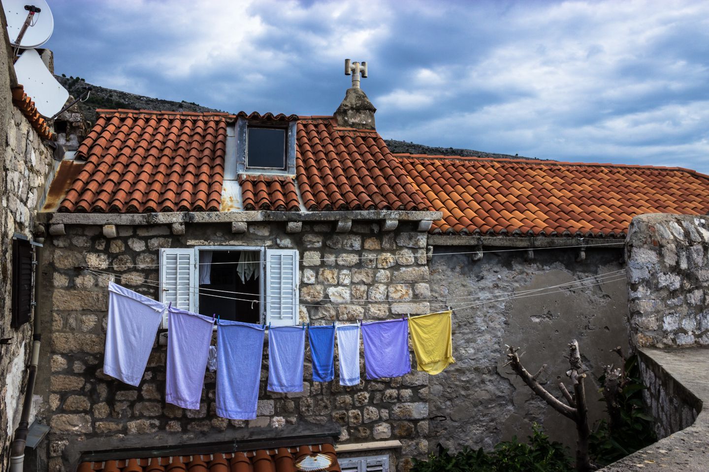 Clothes hanging, Dubrovnik, Croatia