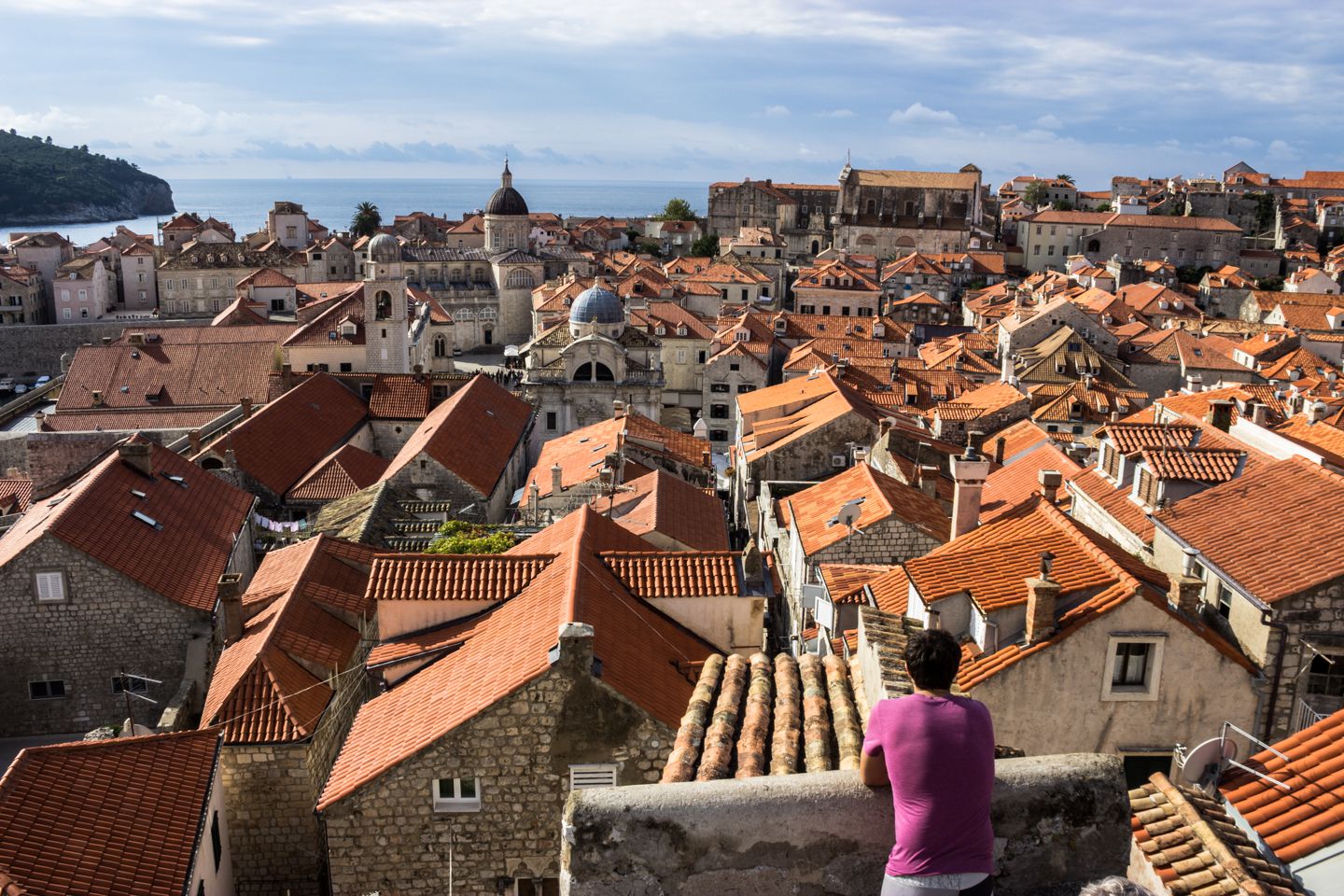 Carlos overlooking Dubrovnik, Croatia