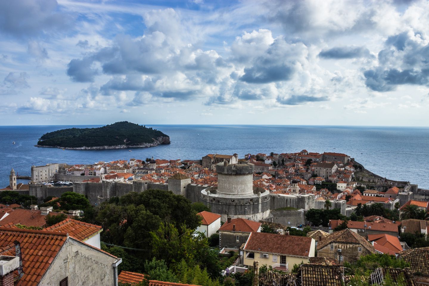View of Dubrovnik on the way up Mt. Srd, Dubrovnik, Croatia