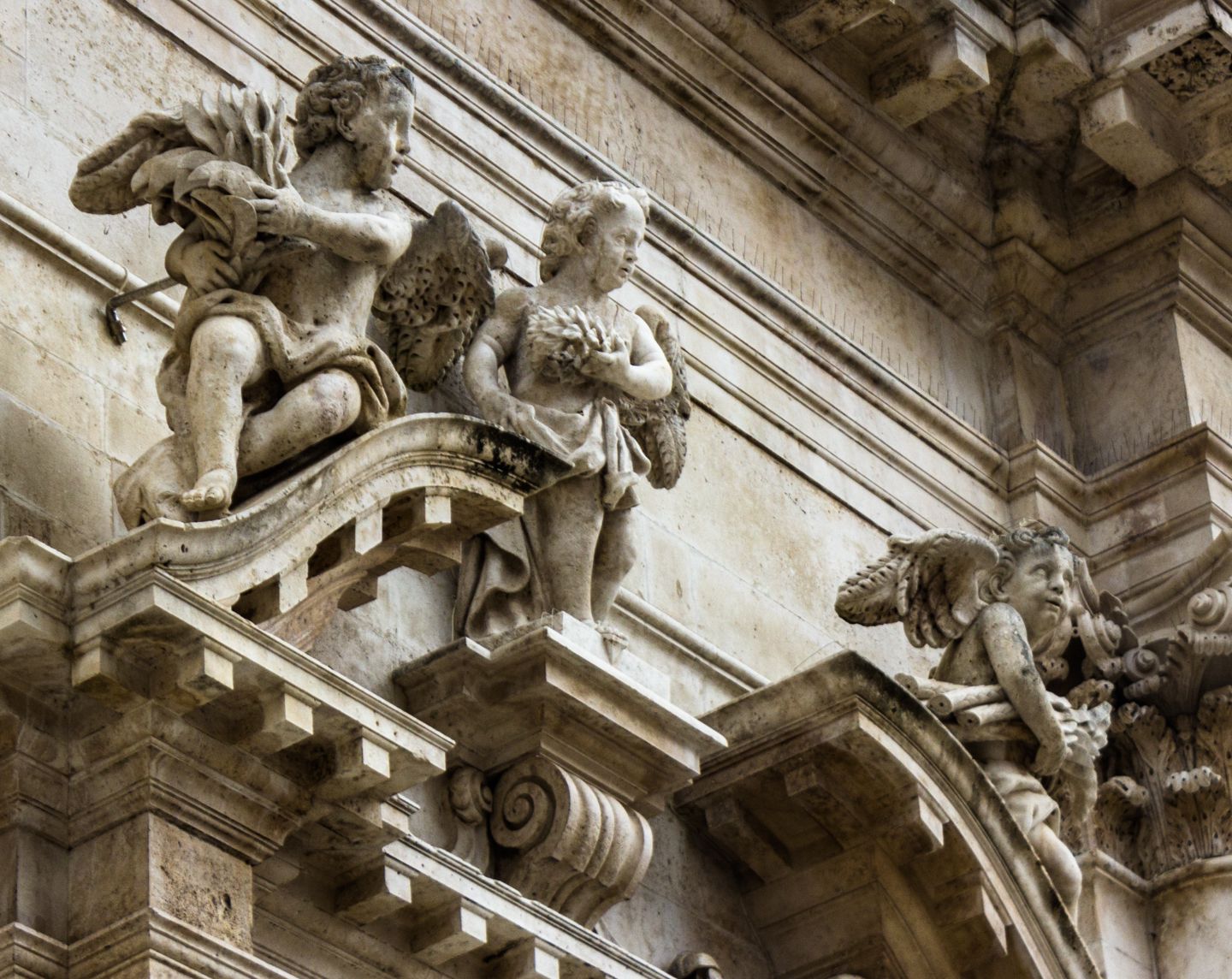 Statues at church of St. Blaise, Dubrovnik, Croatia