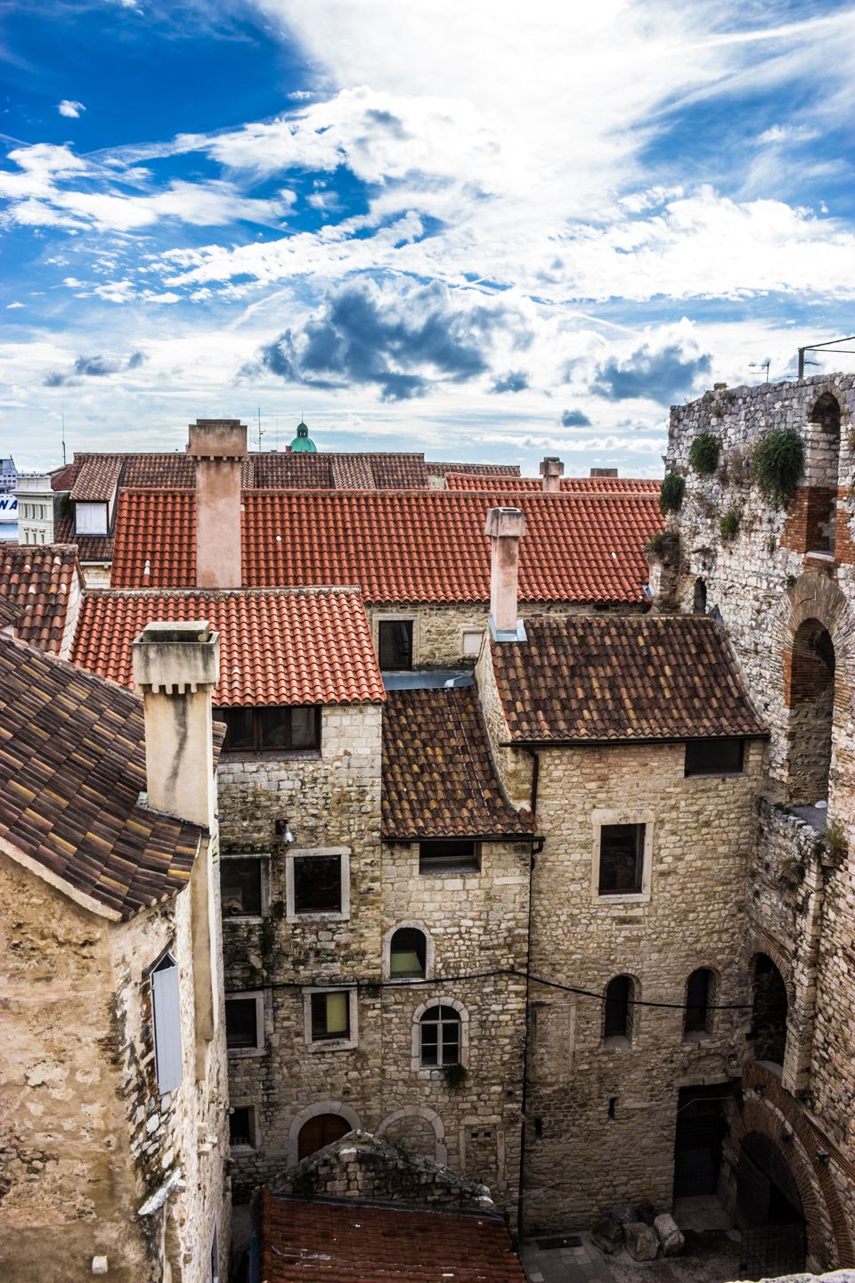 Houses in Split old town, Split, Croatia