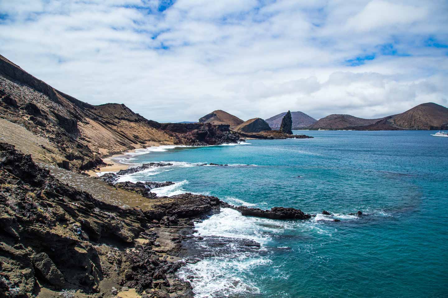 Arriving to the shores of Bartolomé Island, Galápagos Islands, Ecuador