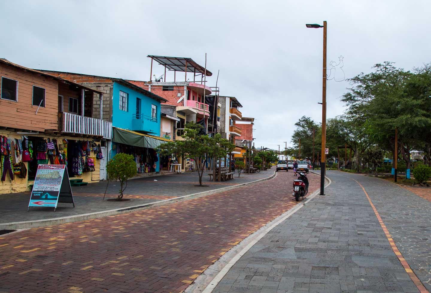 Street of Puerto Baqeurizo Moreno, San Cristóbal, Galápagos Islands, Ecuador