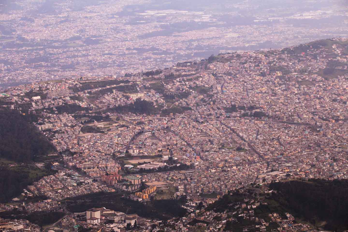 Aerial view of Quito, Ecuador