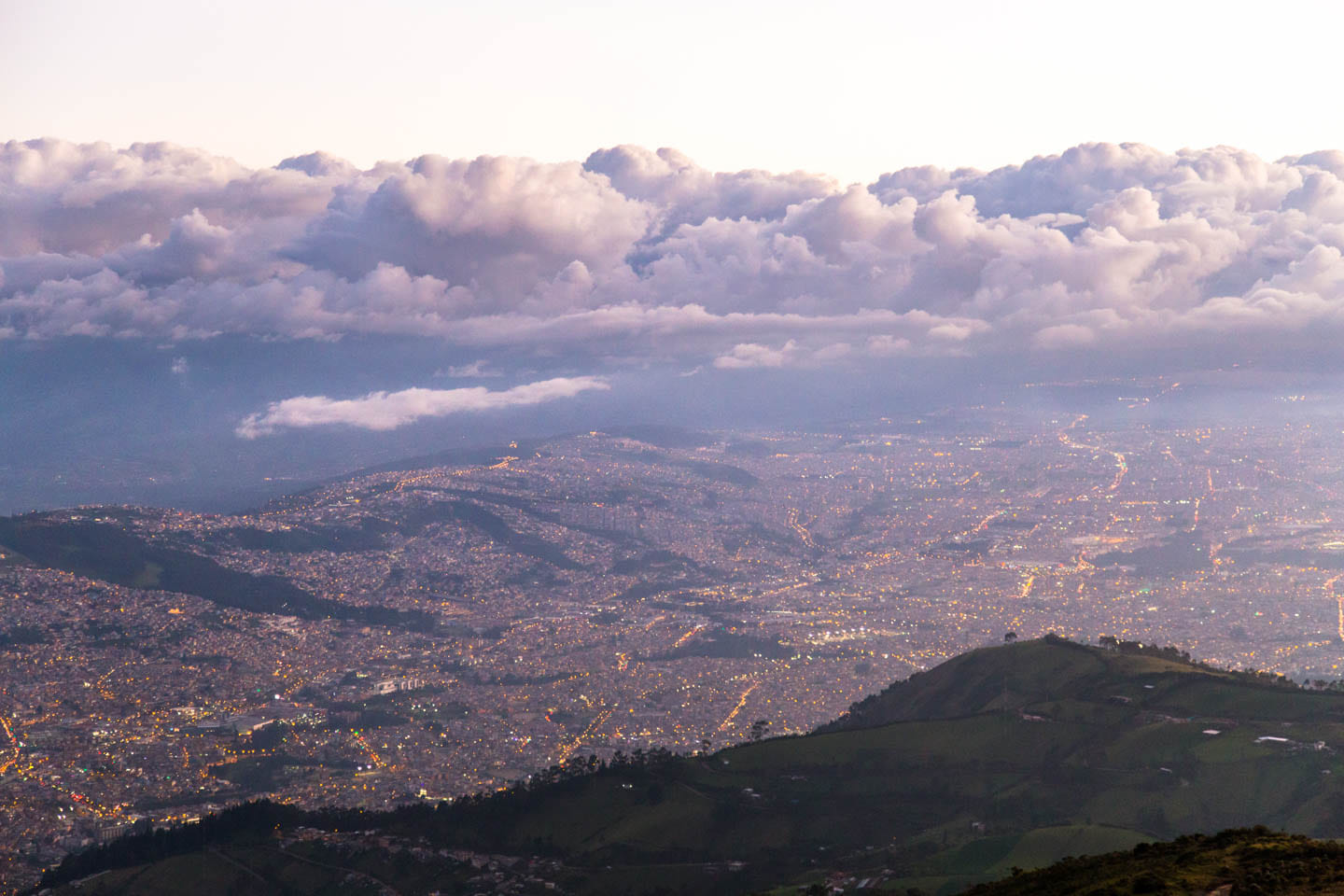 Quito just before sunset, Quito, Ecuador
