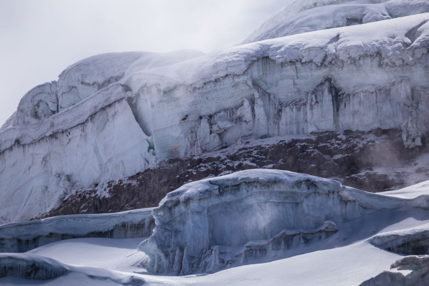 Glacier atop Volcán Cotopaxi, Cotopaxi National Park, Ecuador