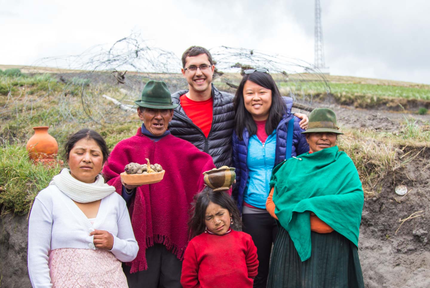 Julian's family and us, Ecuador