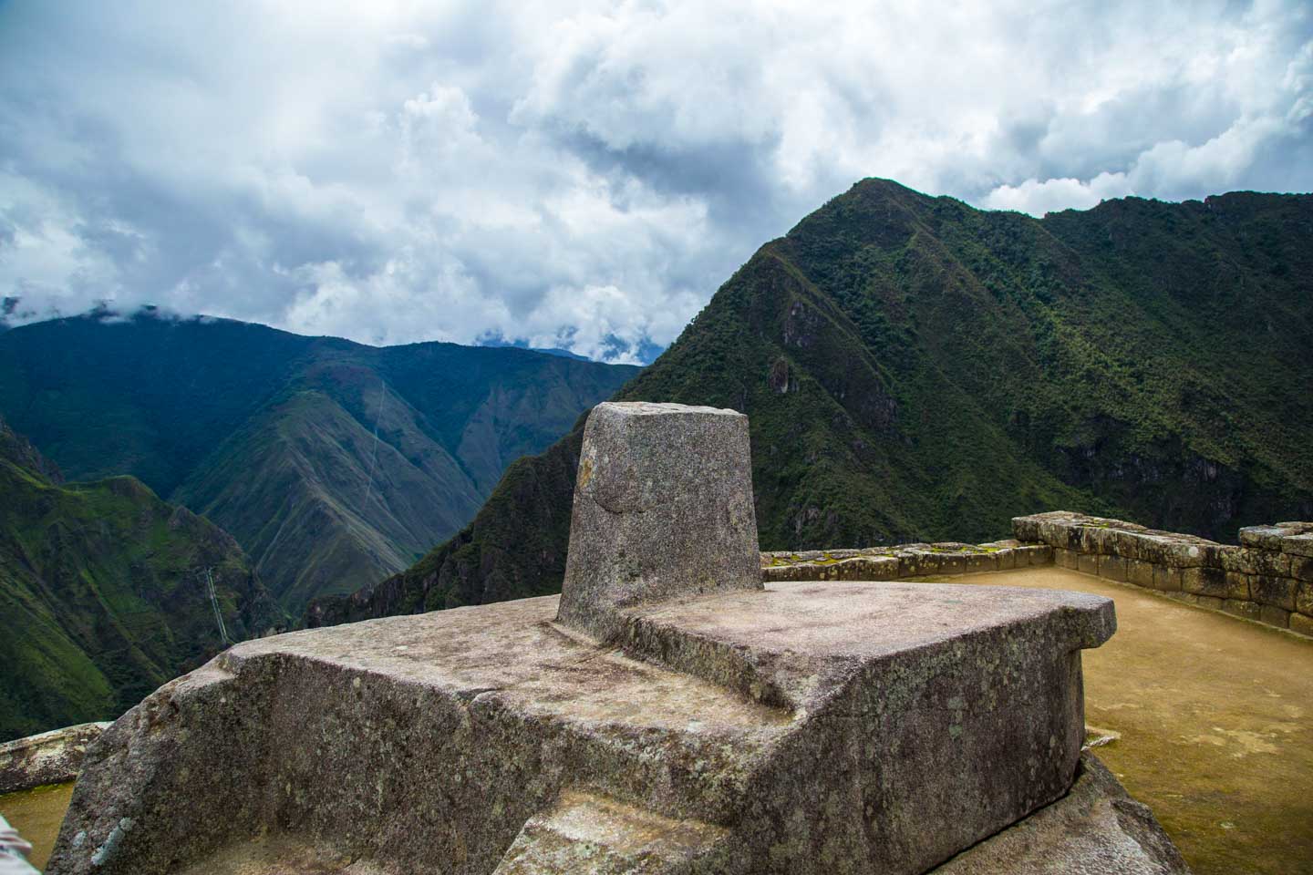 Intihuatana stone, believed to be an Incan calendar, Machu Picchu, Peru