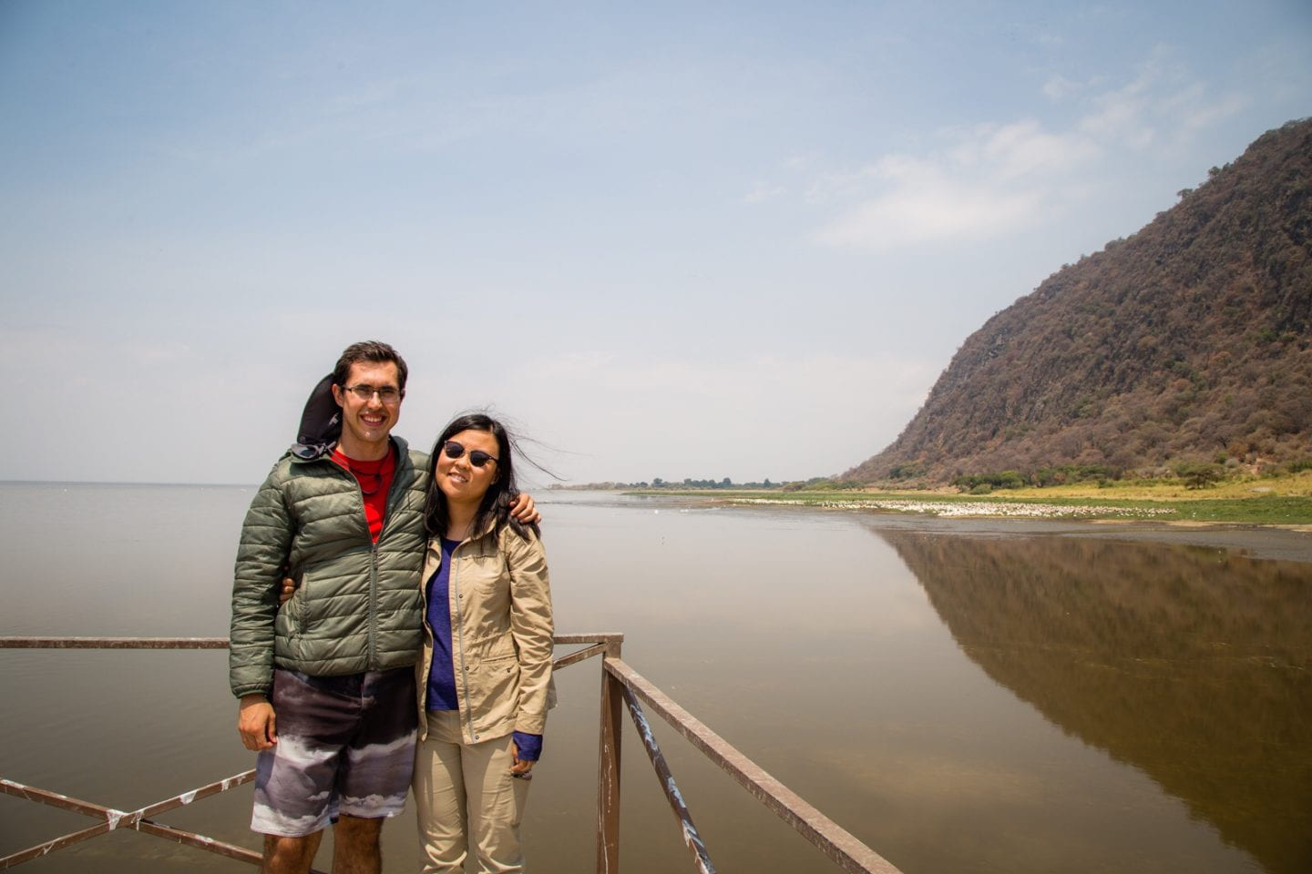 Julie & Carlos at Lake Manyara.
