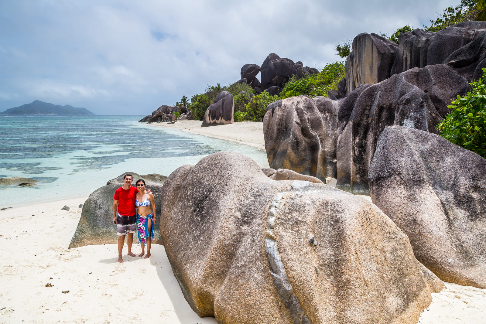 Julie & Carlos on Anse Source D'Argent, La Digue