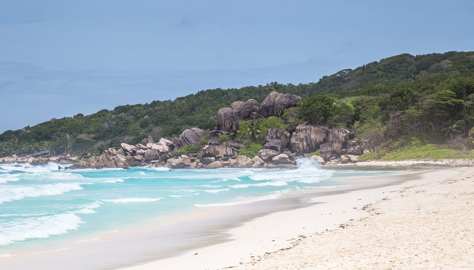 Boulders on the west side of Grand Anse, La Digue