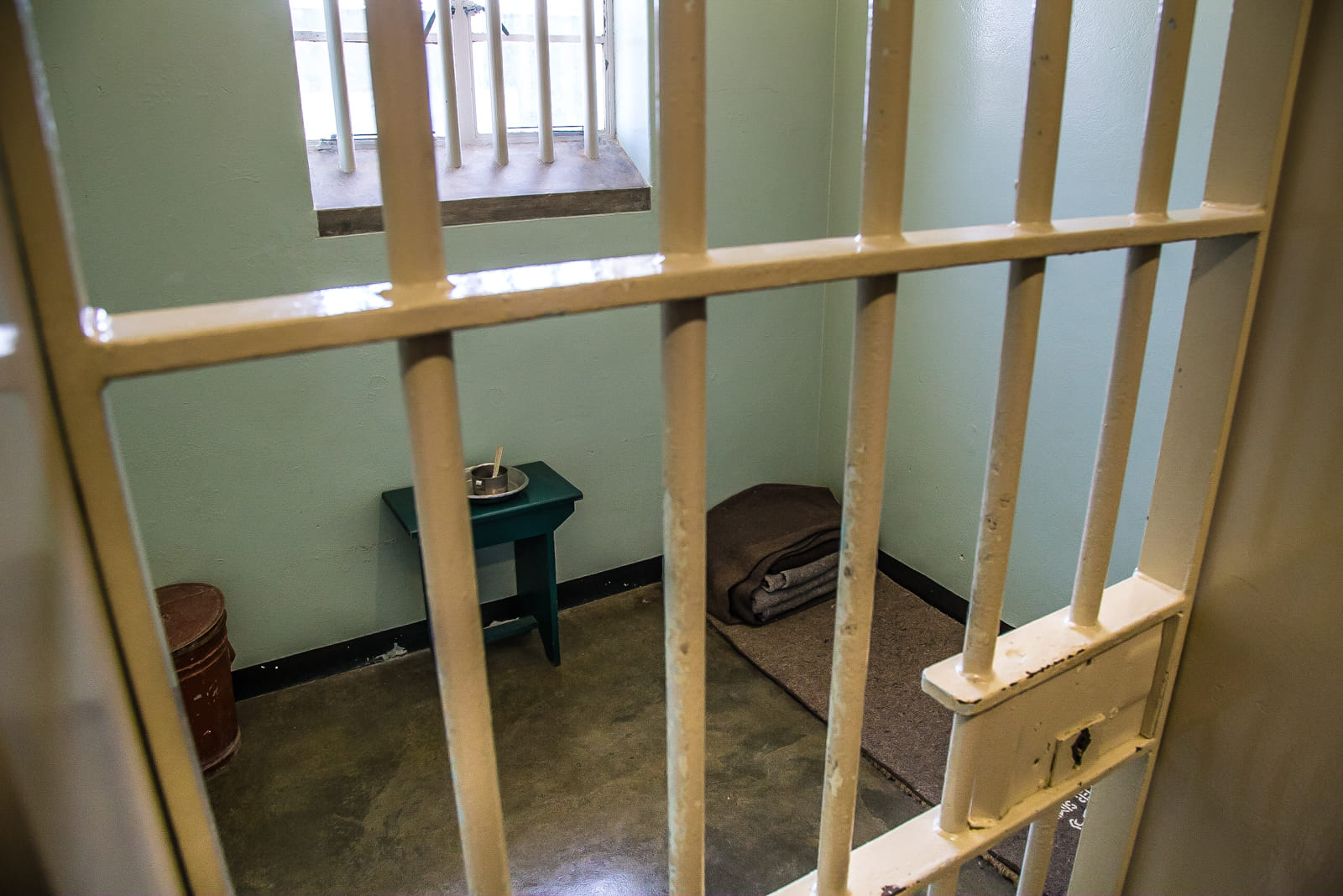 Nelson Mandela's cell on Robben Island.