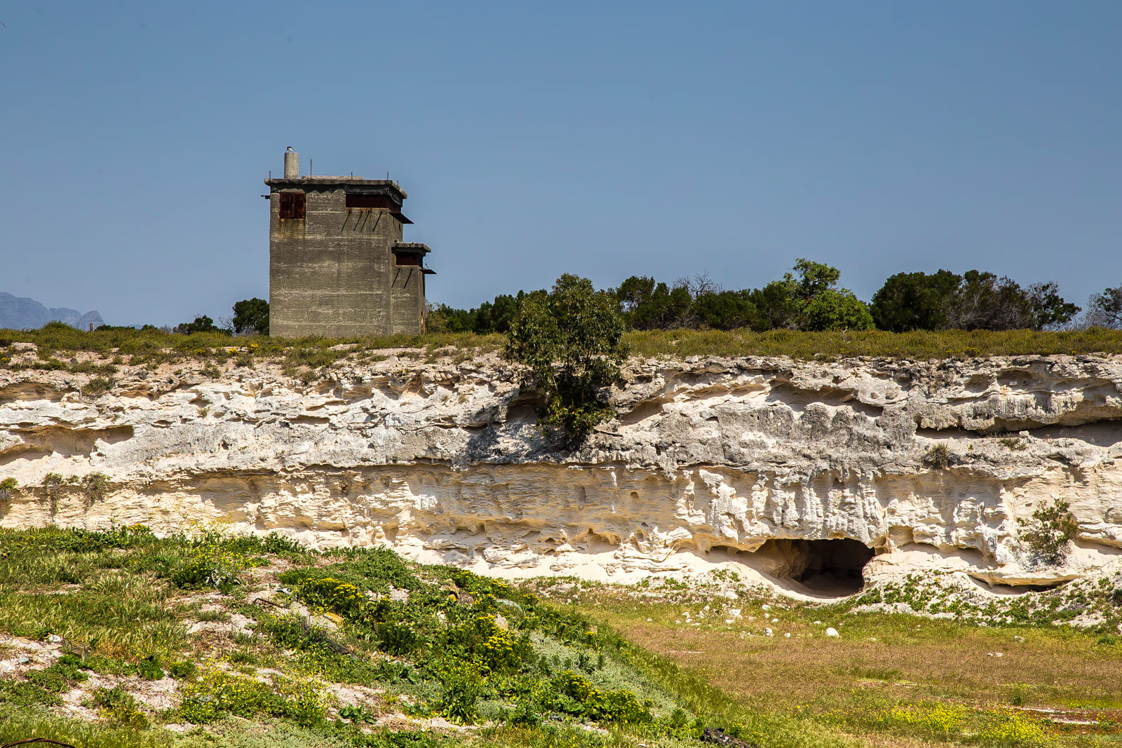 Limestone quarry on Robben Island.