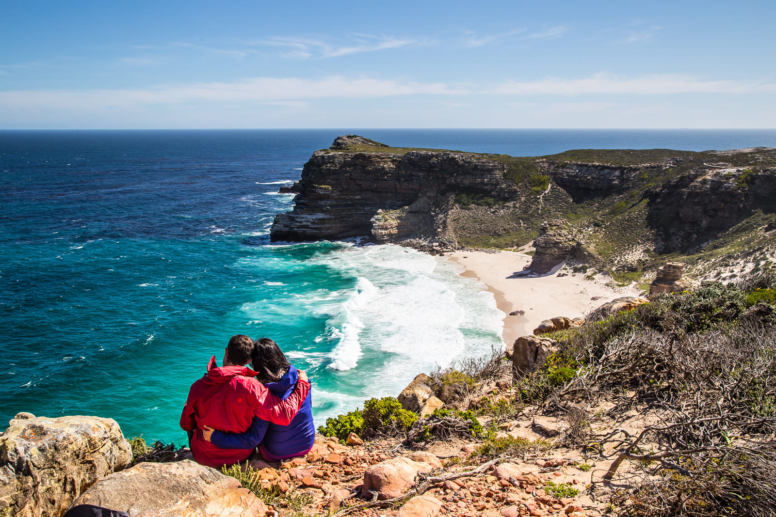 Overlooking Dias Beach, Cape Point.