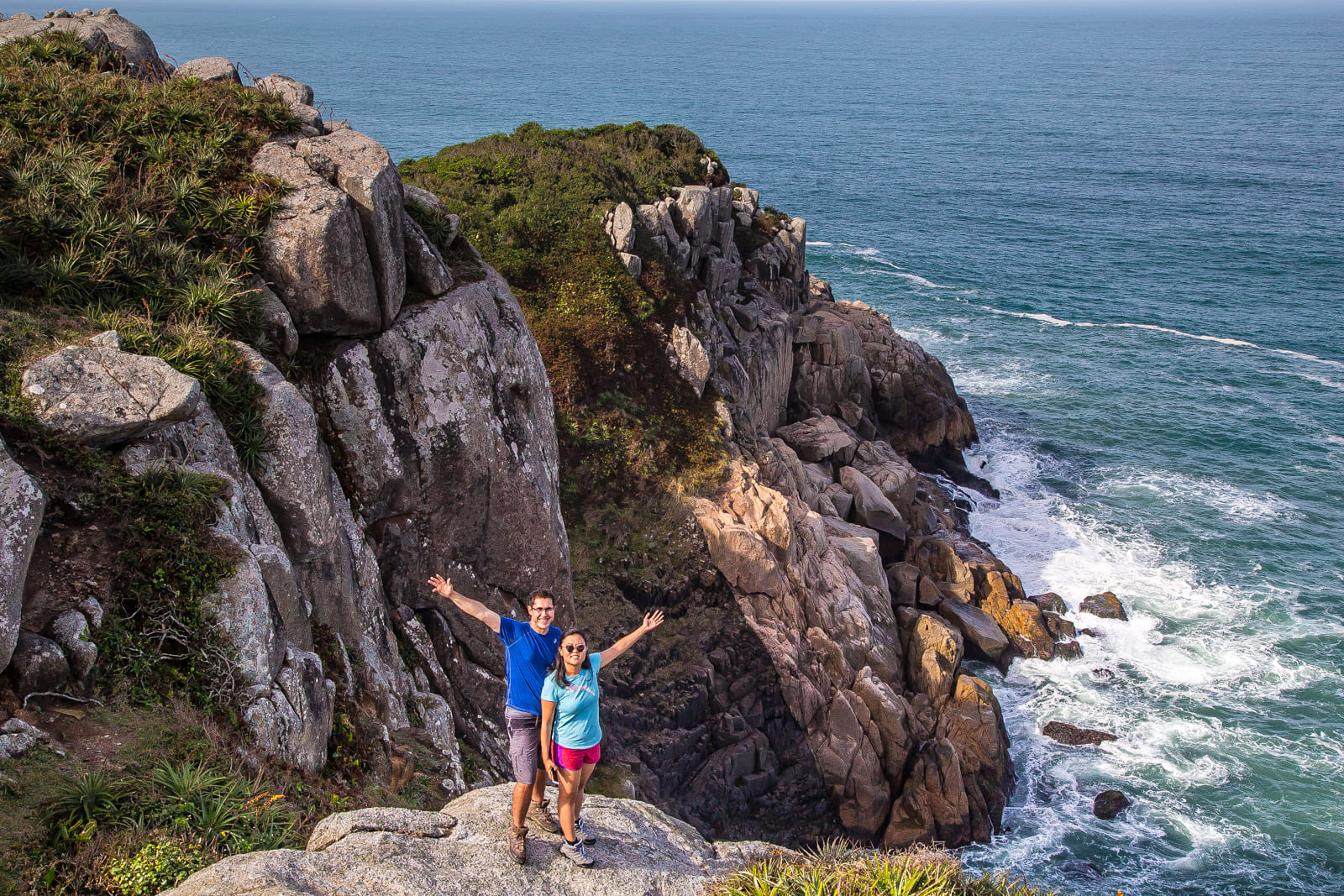 Julie and Carlos at Praia do Rosa, Brazil
