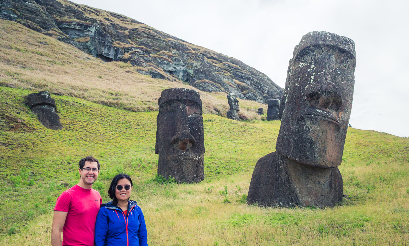 Julie & Carlos at Rano Raraku, Easter Island