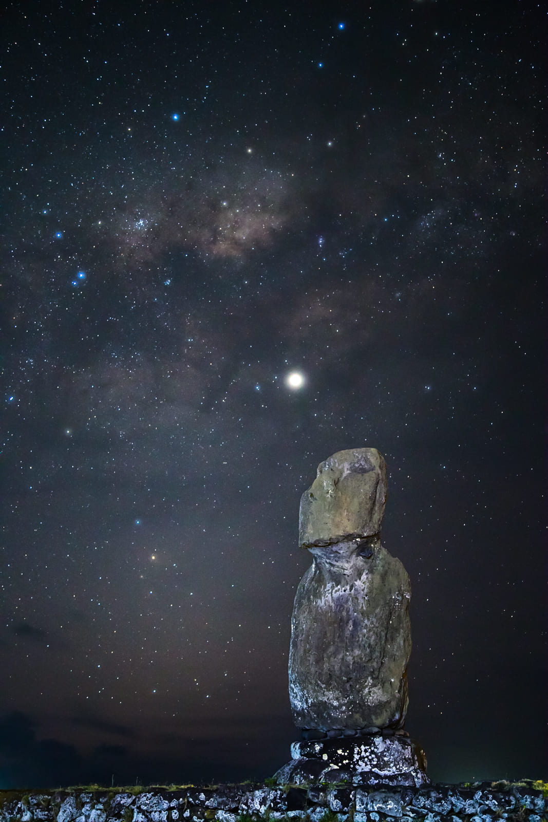 Moai and the Mily Way, Easter Island