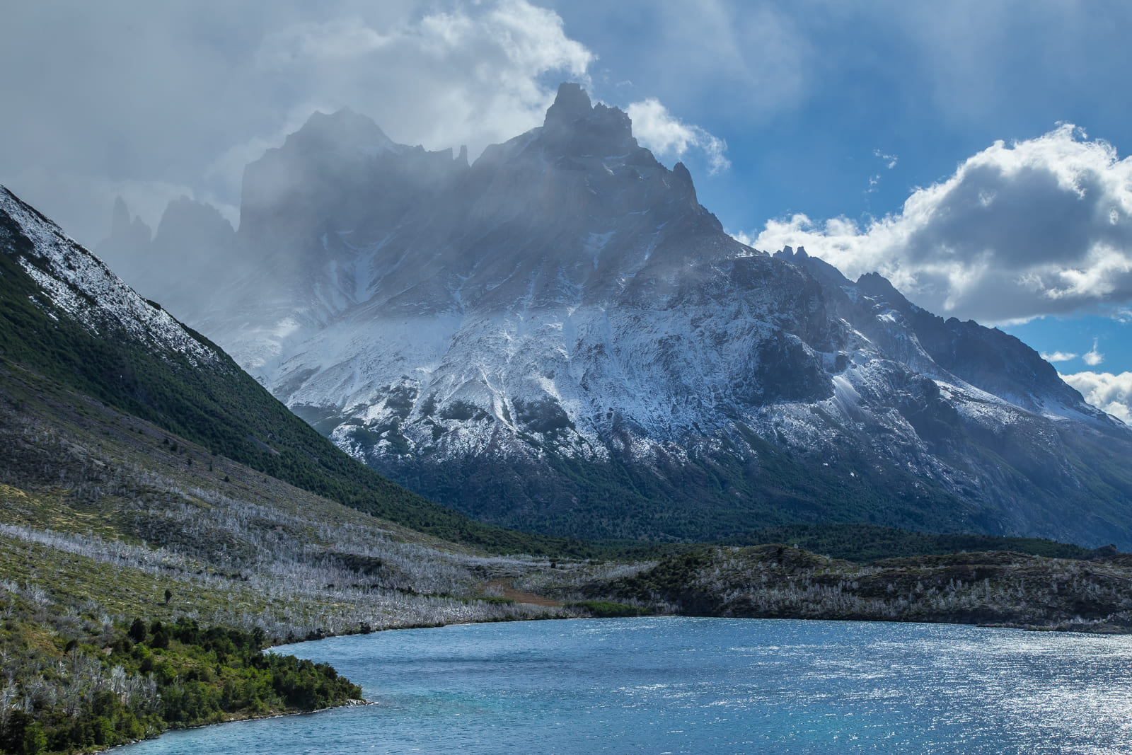View of the Cuernos, Torres del Paine.