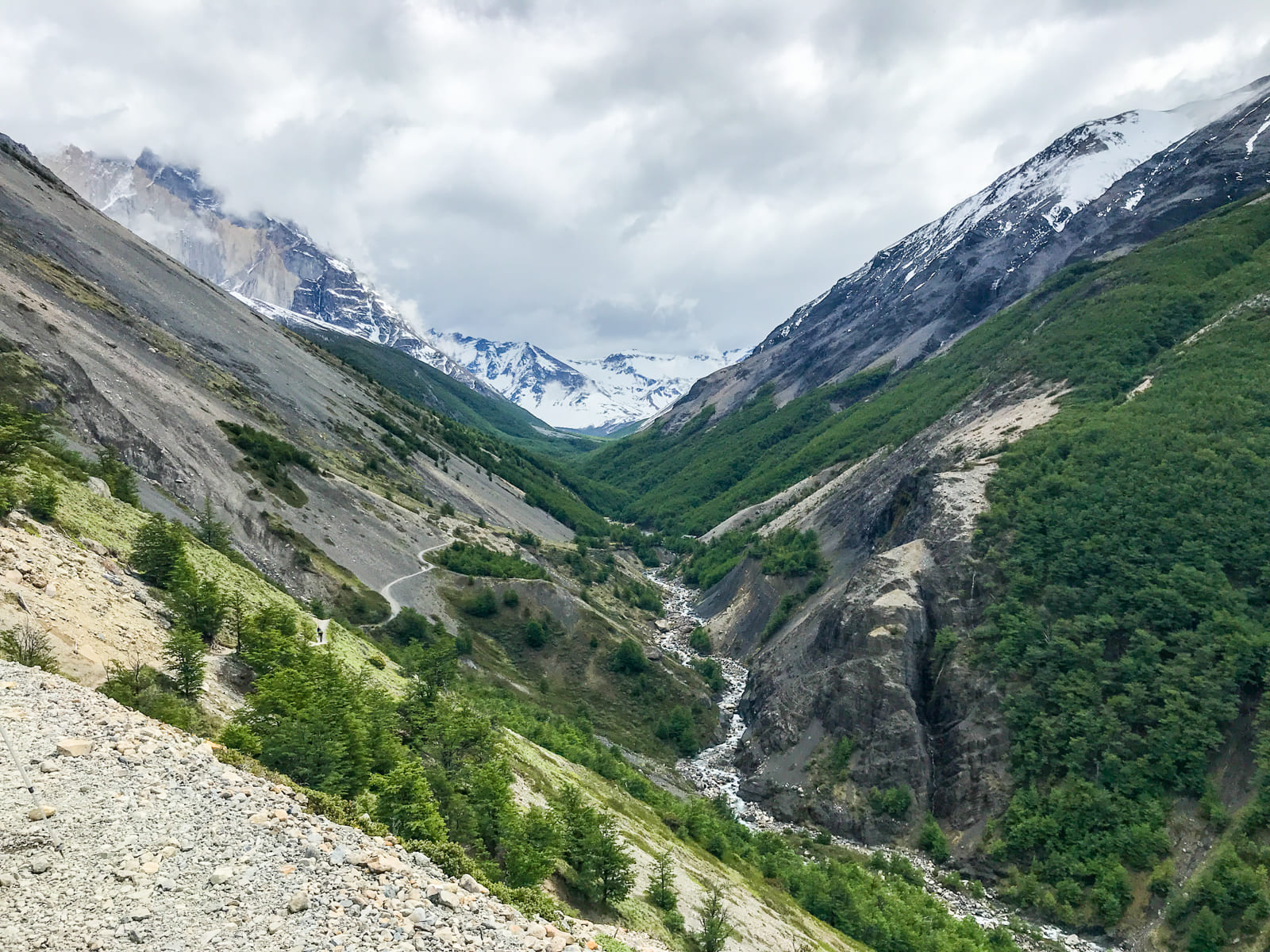 Path leading to Chileno campground, Torres del Paine.