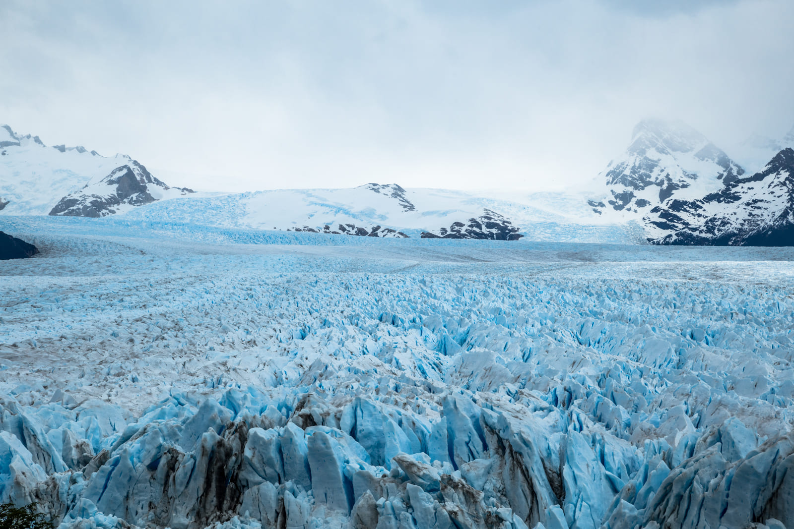 Jagged peaks of Perito Moreno Glacier, Los Glaciares, Argentina.