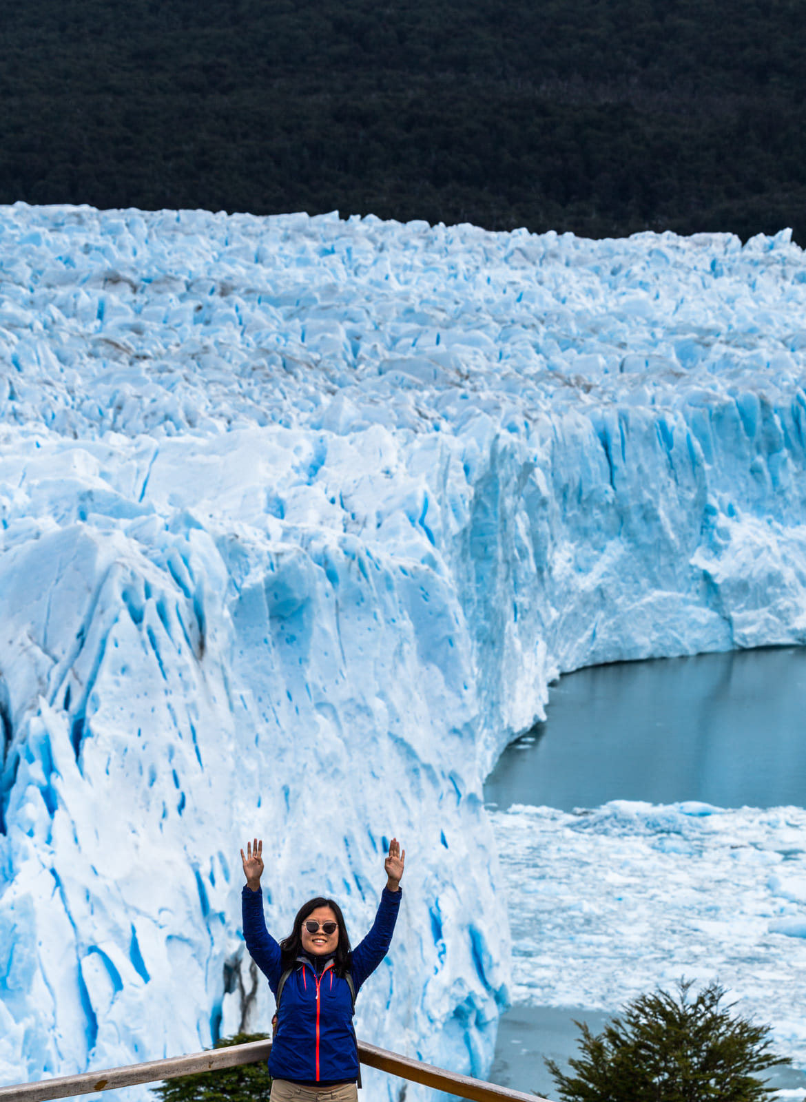 Julie at Perito Moreno Glacier, Los Glaciares, Argentina.
