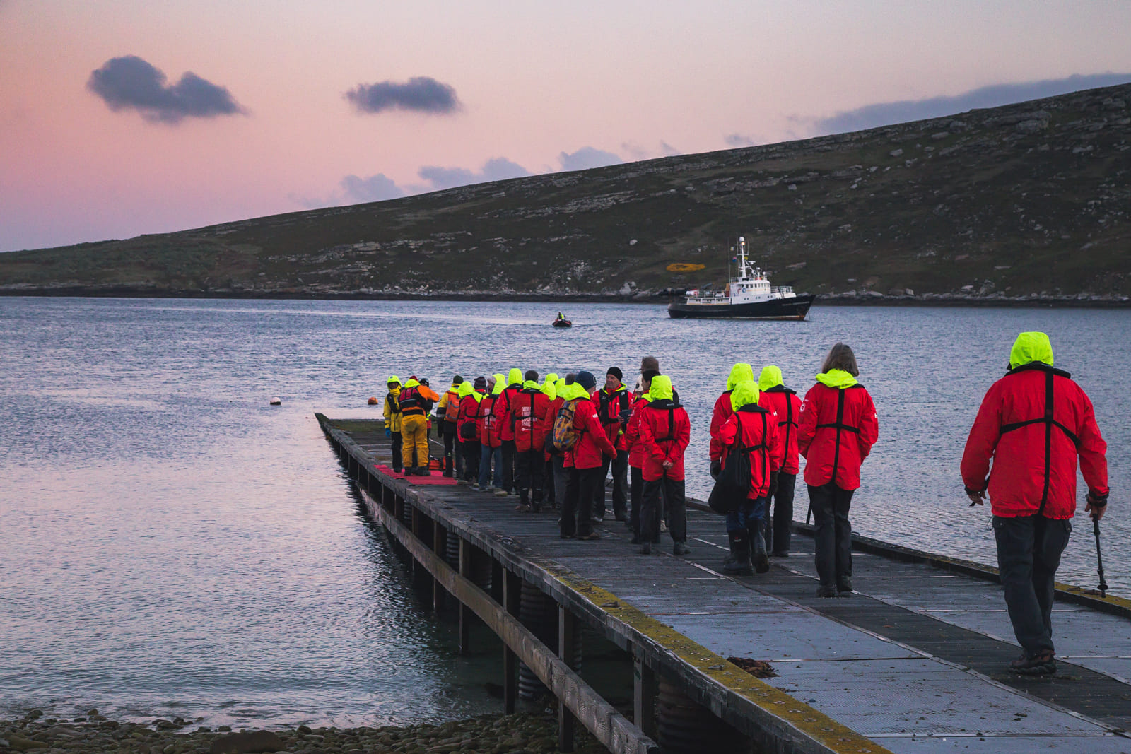 Pier on West Point Island, Falklands