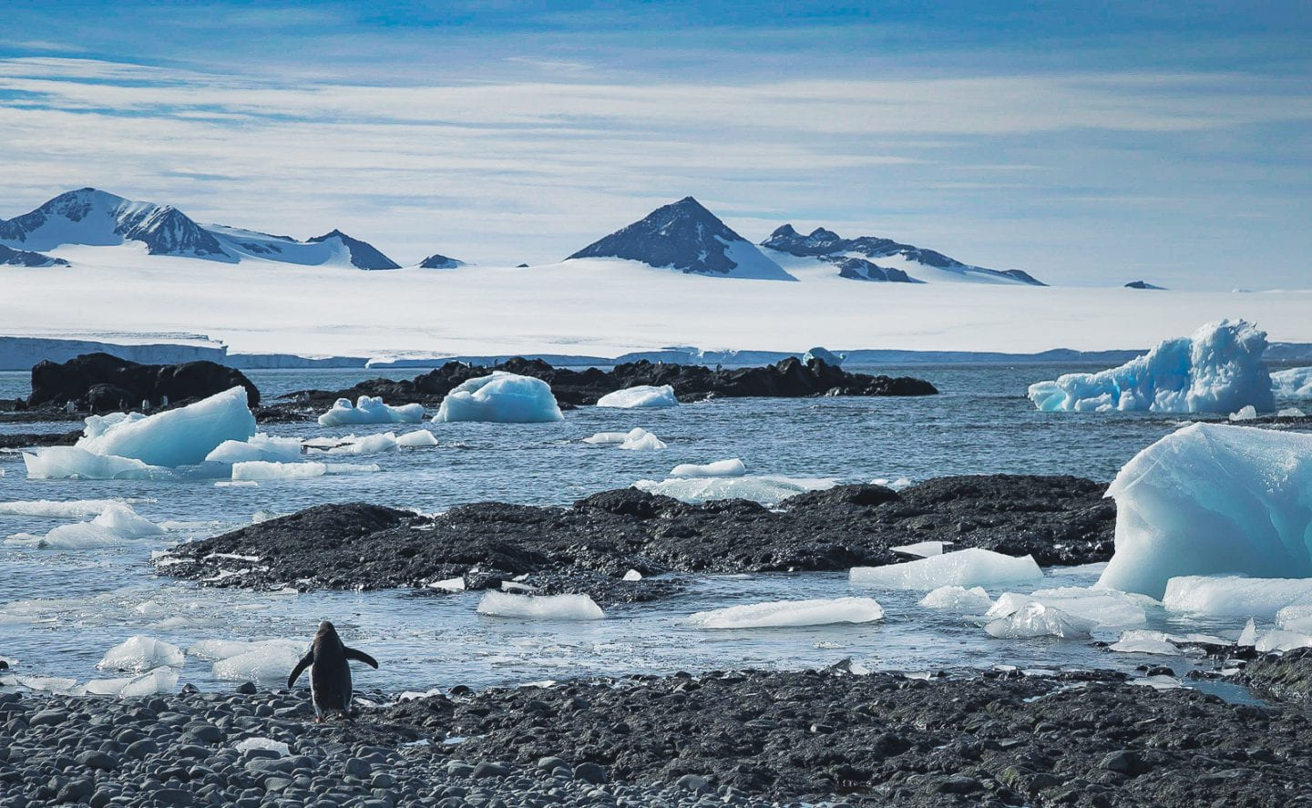 Idyllic landscape at Brown Bluff, Antarctica