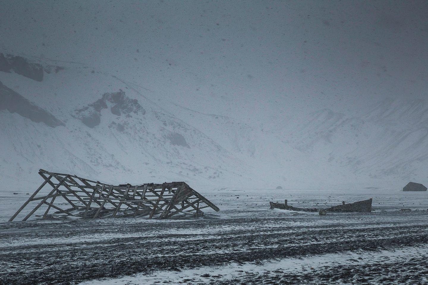 The blizzard continued, Deception Island