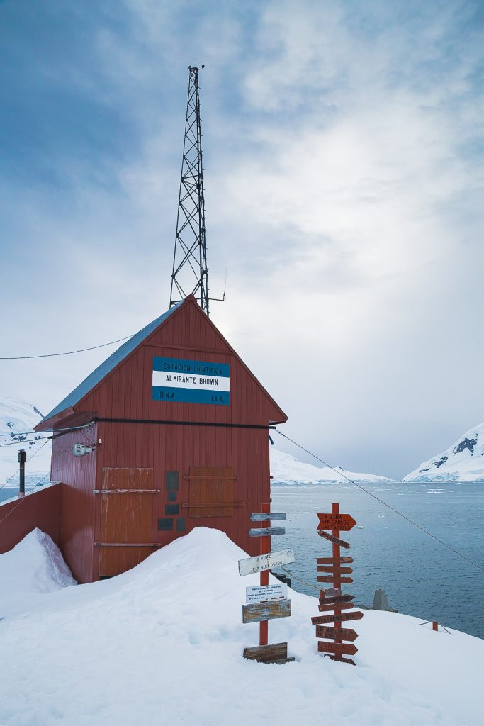 Base Brown in Paradise Bay, Antarctica
