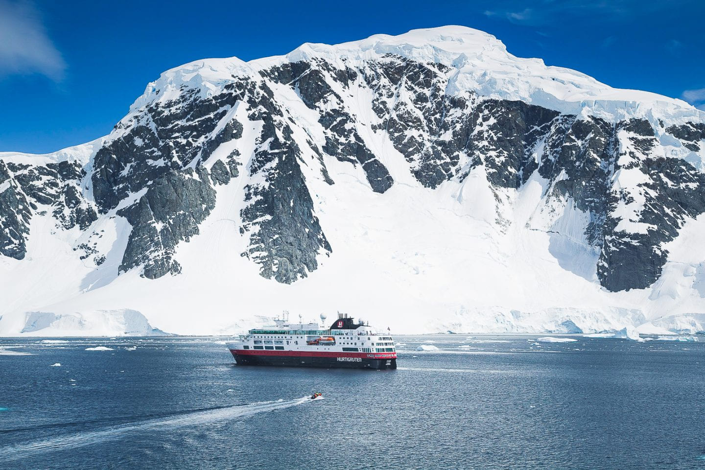 MS Fram at Danco Island, Antarctica