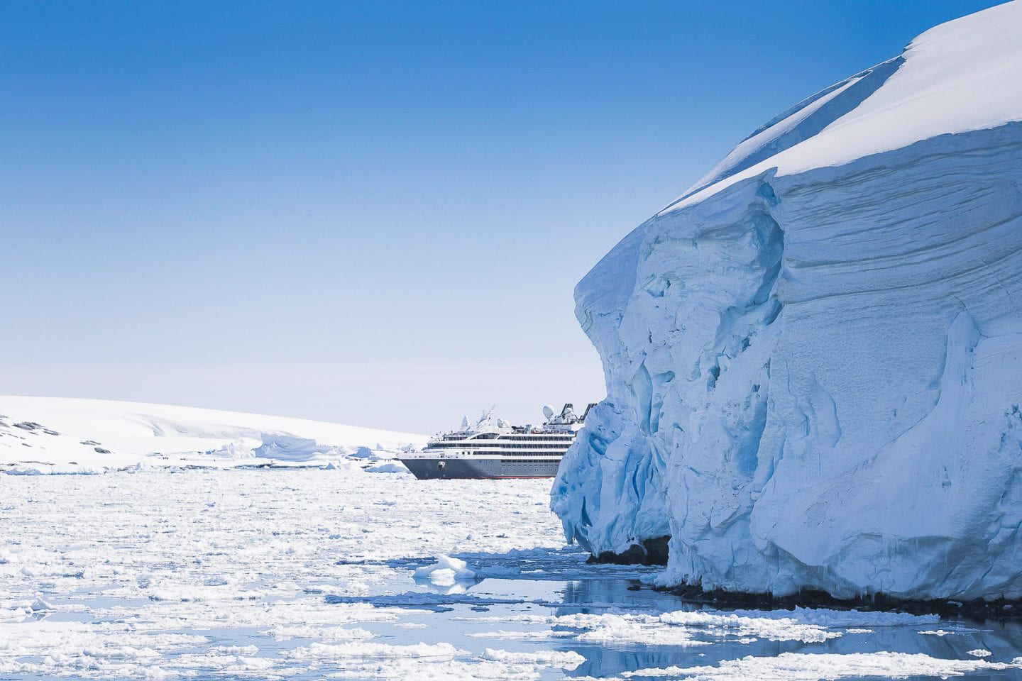 Icebergs next to the ship, Lemaire Channel, Antarctica