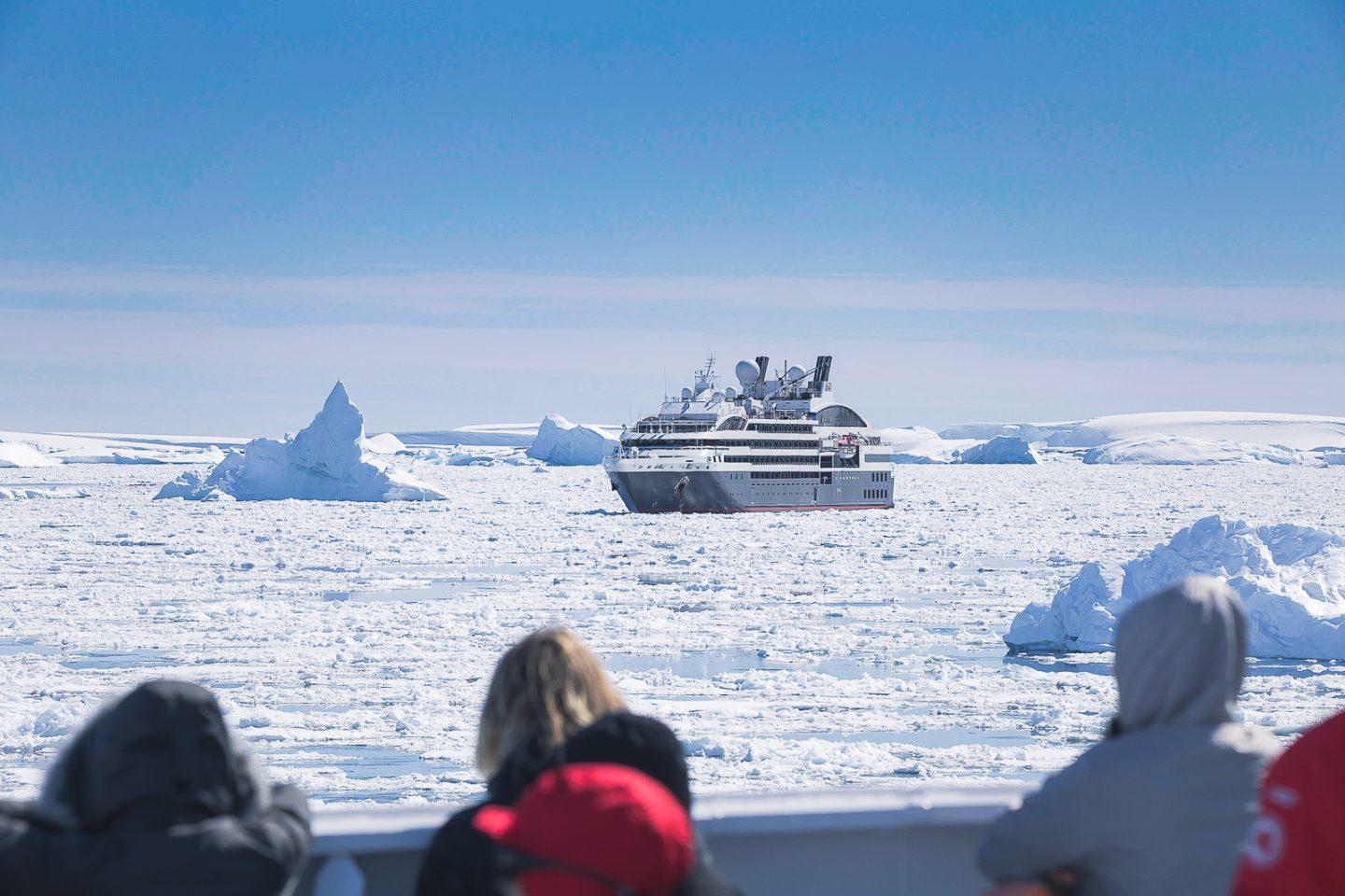 View at the southernmost point of our journey, Lemaire Channel, Antarctica