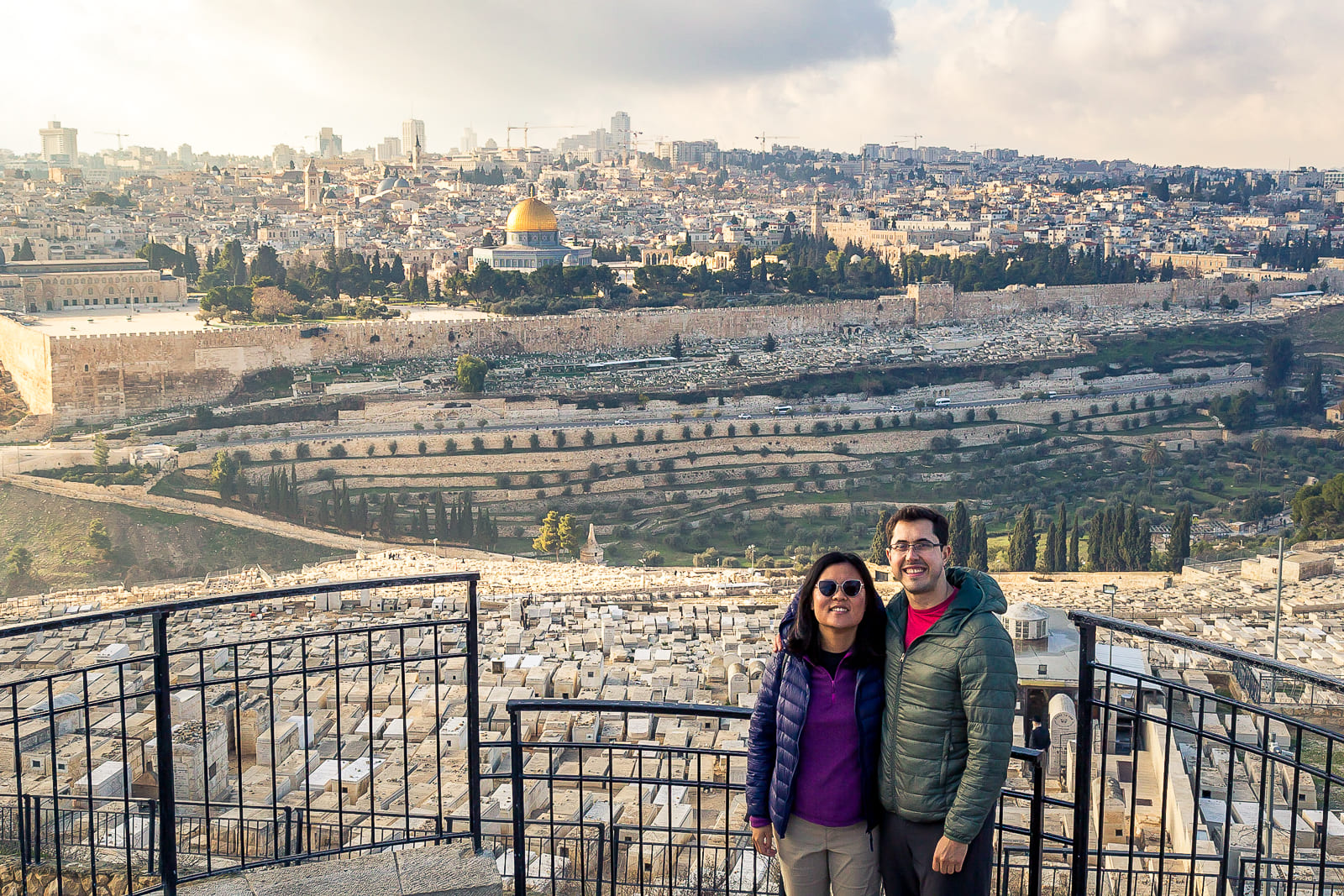 Julie and Carlos on Mount of Olives, Jerusalem