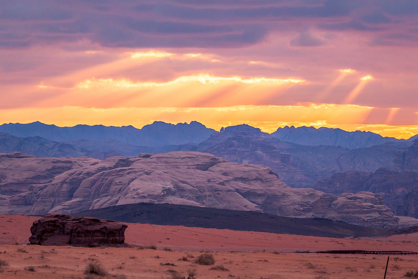 Sunset in Wadi Rum, Jordan