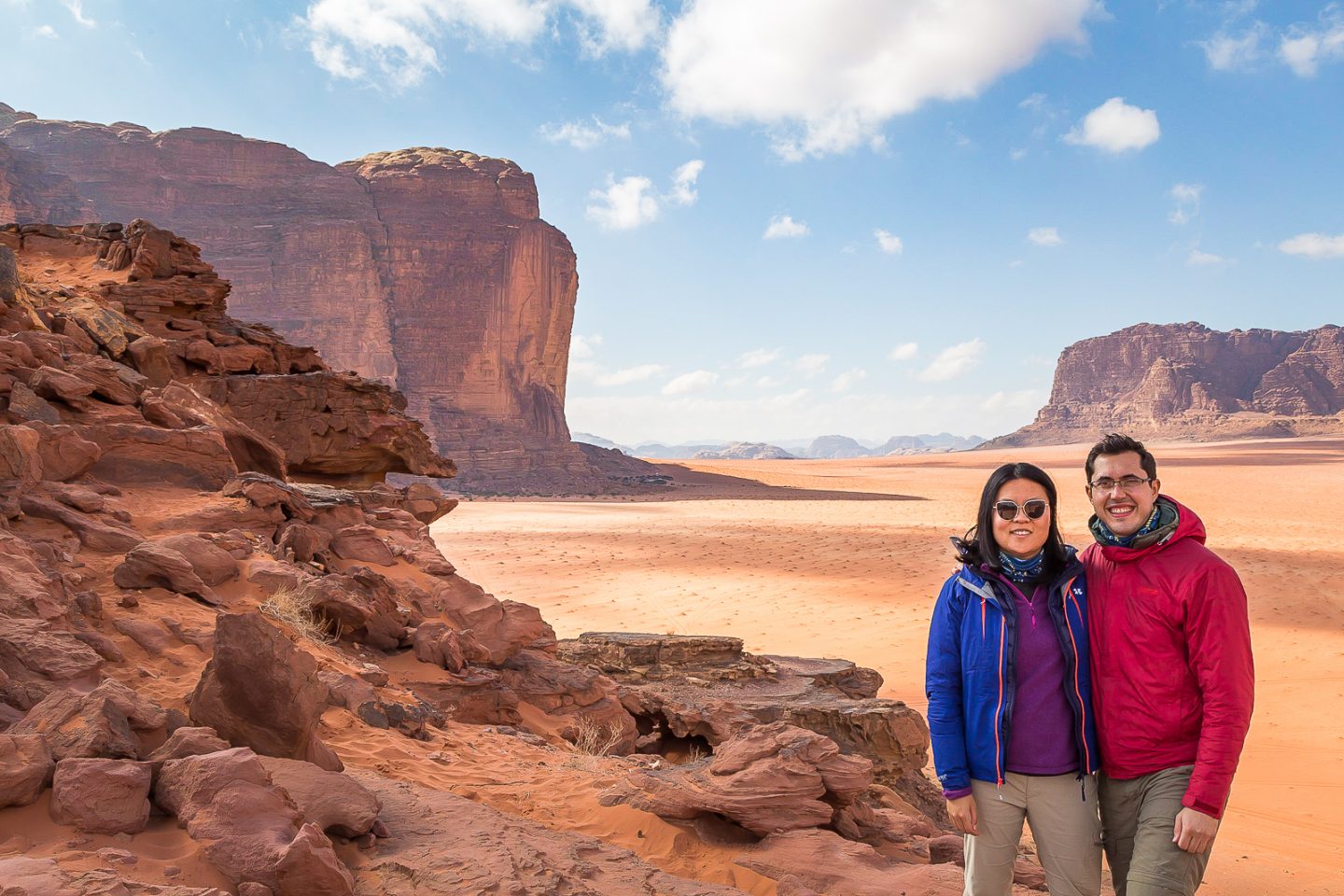 Julie & Carlos in Wadi Rum, Jordan