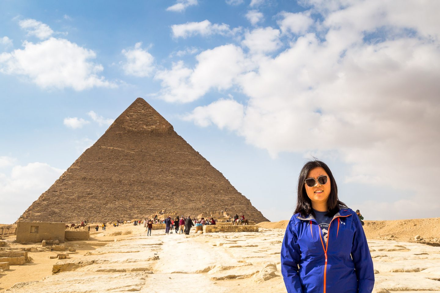 Julie at the Pyramids of Giza