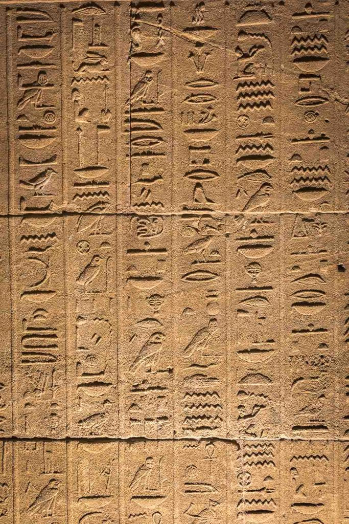 Hieroglyphics in Aswan