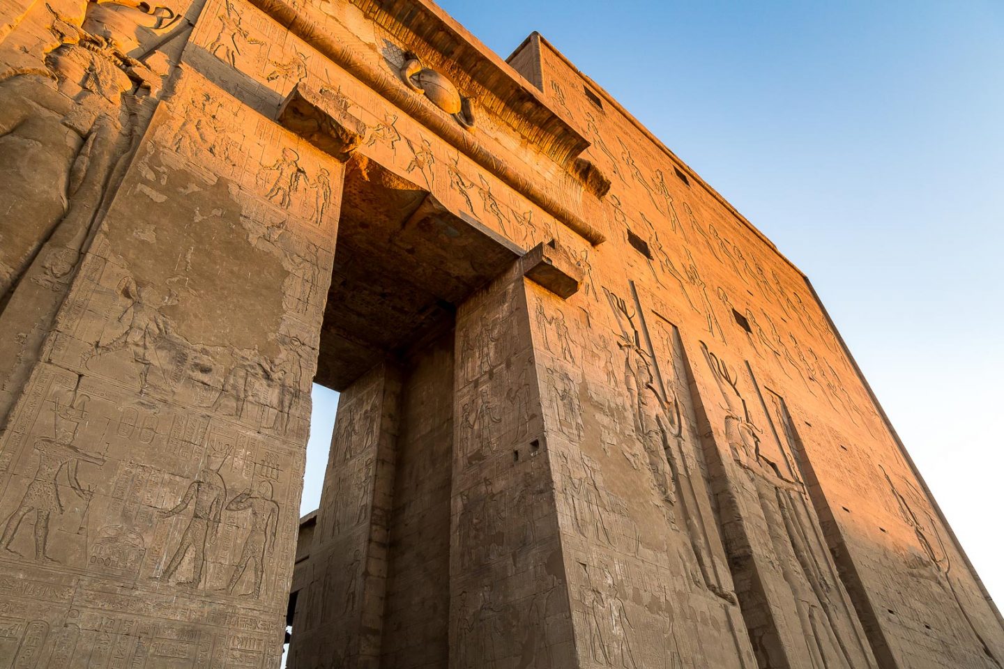 Entering Edfu temple