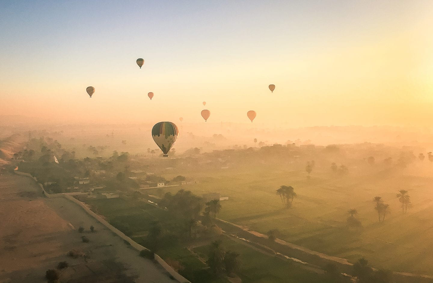 Hot air balloon ride over Luxor