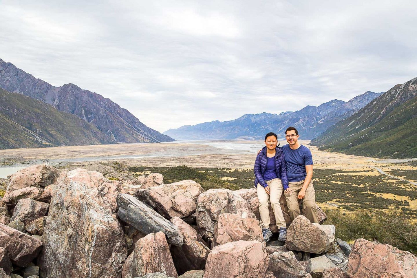 View from the Tasman Glacier Lookout, South Island, New Zealand