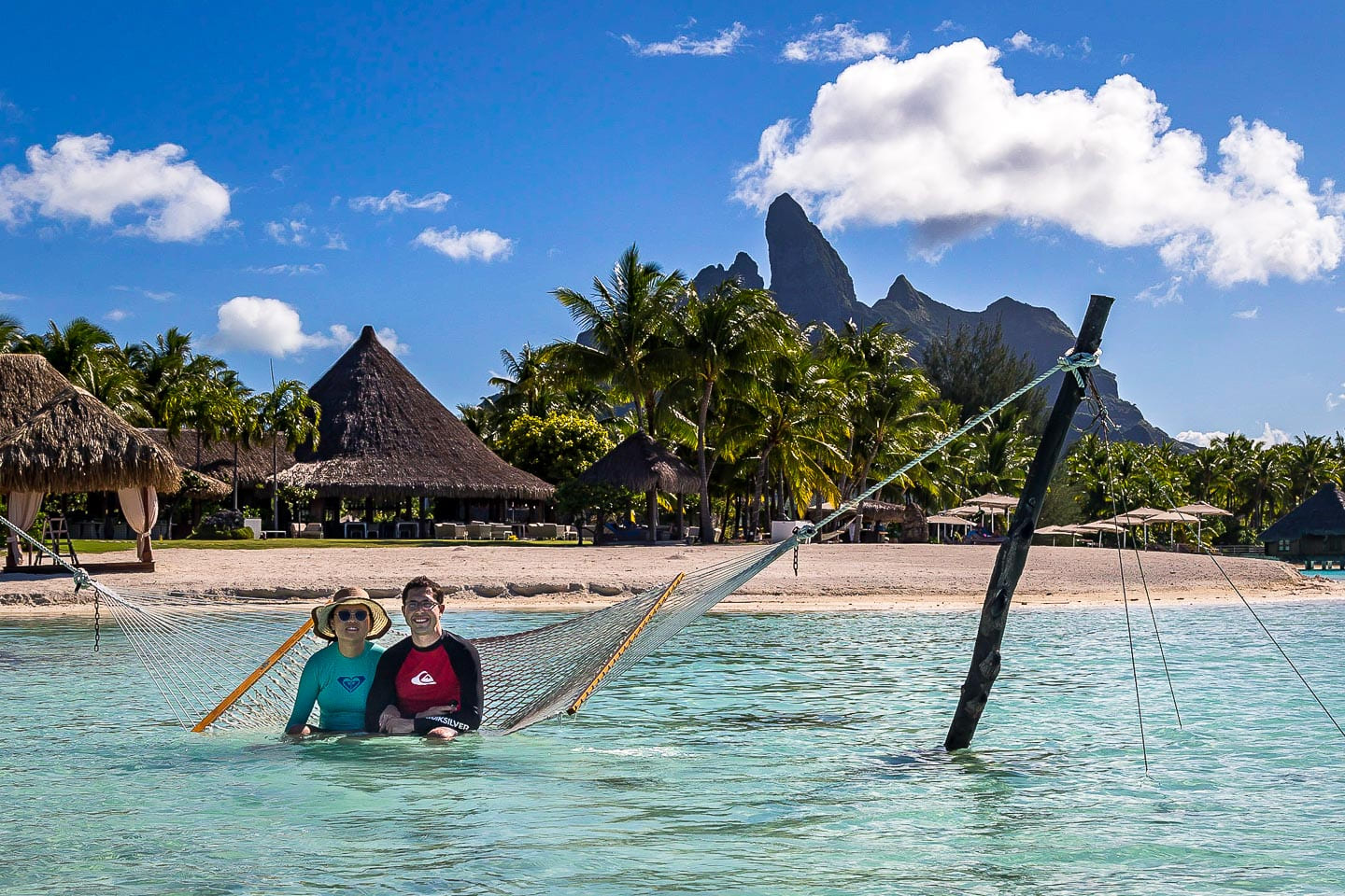 Julie and Carlos at the St. Regis Bora Bora, French Polynesia