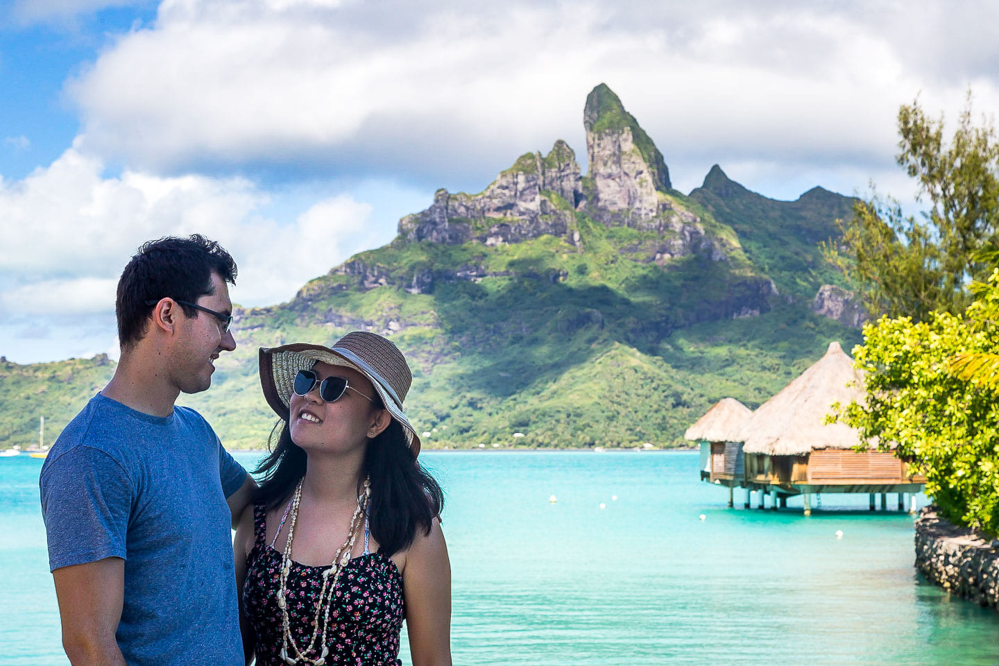 Julie and Carlos in Bora Bora, French Polynesia