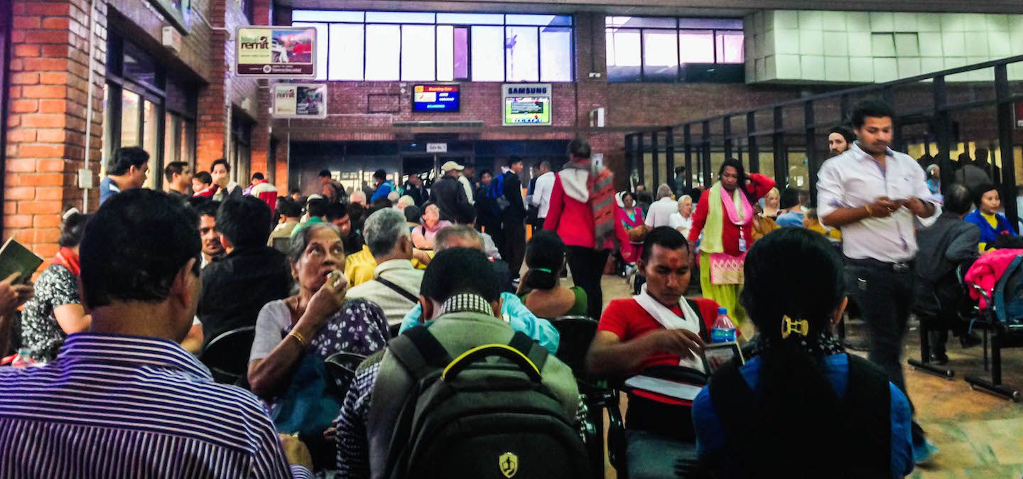 Boarding area in Kathmandu airport, Nepal